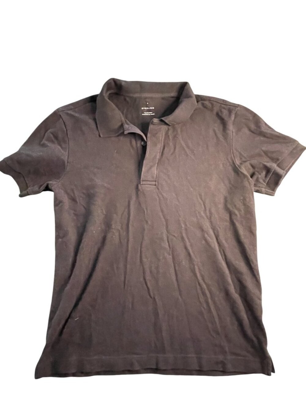 Everlane Mens Black Organic Cotton Polo Shirt Size S